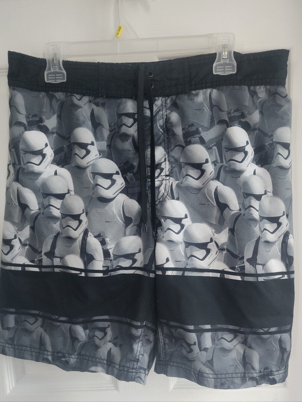 Star Wars Boy Youth  Stormtrooper Graphic Swim Trunks - Black & Gray/100026